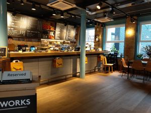 View towards the till and bar at Tibits in South East London