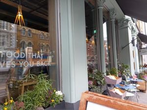 Outside seating at Tibits in South East London