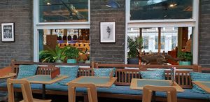 Dining area at Tibits in South East London