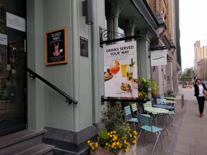 Outside at Tibits in South East London