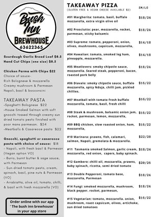  at The Bush Inn Restaurant in Deloraine