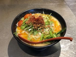 Vegan ramen normal size at Soranoiro in Tokyo
