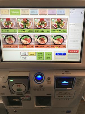 Vegan menu options at Soranoiro in Tokyo