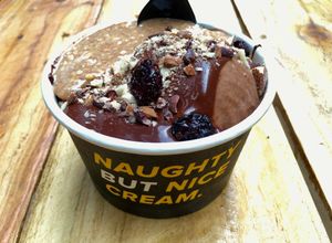 Thursday's Rocky Road flavour with almond butter topping! at NANABAR in East London
