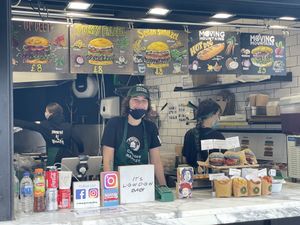 Happy staff! at Vburger Camden in North West London