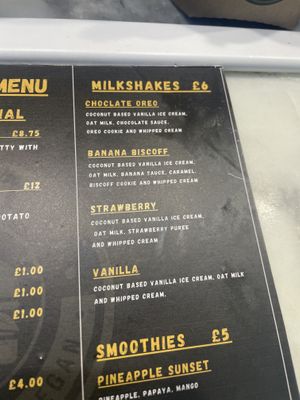 Milkshakes dec/2021 #Veganuary at Vburger Camden in North West London