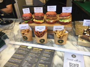 Samples at Vburger Camden in North West London