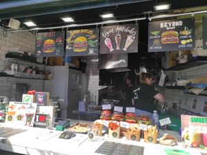 Stand at Vburger Camden in North West London