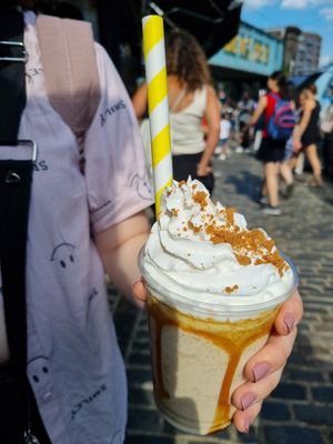 Biscoff milkshake at Vburger Camden in North West London