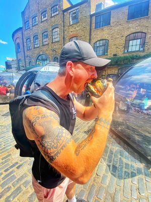 Big guns 💪  at Vburger Camden in North West London