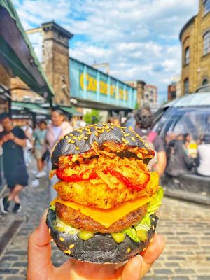 Impossible burger  at Vburger Camden in North West London