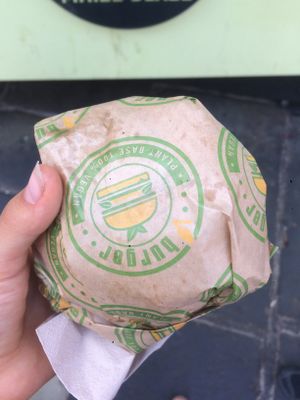 No plastic!  at Vburger Camden in North West London