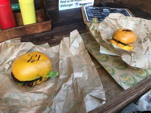 vburger
seitan and beetroot at Vburger Camden in North West London