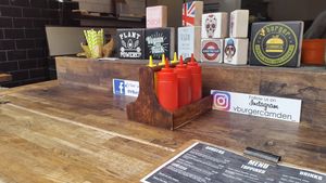 Seating at Vburger Camden in North West London