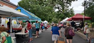 The market at Falls Church City Farmers Market in Falls Church