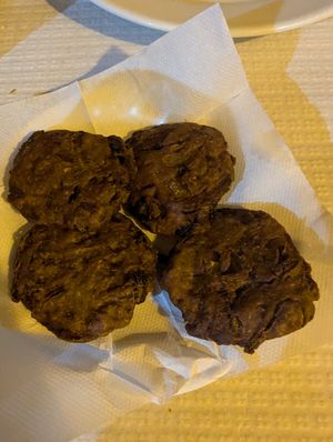 Onion bhaji at Sanskar Nepal in Lisbon