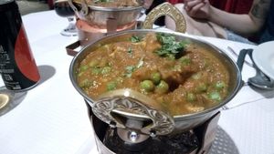 vegan chicken massala, dont miss it!  at Sanskar Nepal in Lisbon