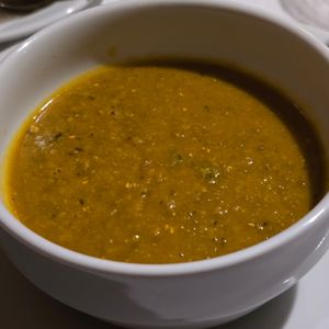 Vegan soup at Sanskar Nepal in Lisbon