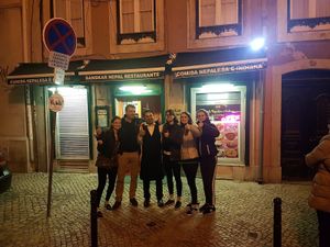 Thumbs up!  at Sanskar Nepal in Lisbon