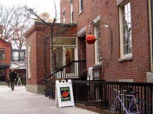 Store front at Veggie Planet in Cambridge