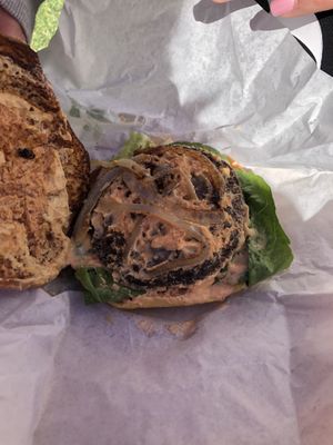 Beyond burger at enVegan in Morrow