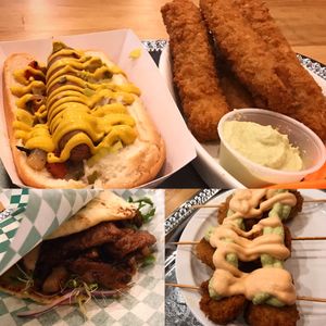 Happy Dog, C-Sticks, BBQ-B, Alfredo Nuggets at enVegan in Morrow