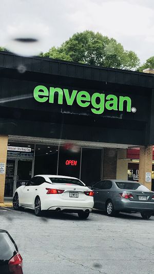 Outside of EnVegan at enVegan in Morrow