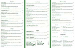 Inside menu at enVegan in Morrow