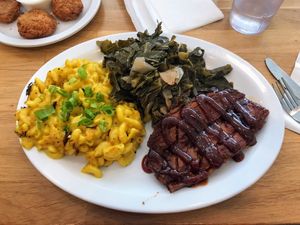 BBQ ribs plate  at enVegan in Morrow