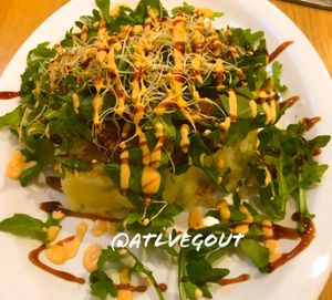 Crab cake  at enVegan in Morrow