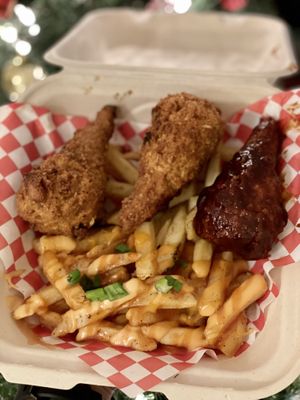 Wings and fries at Dajen Eats in Eatonville