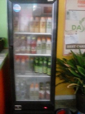 Drink case at Dajen Eats in Eatonville