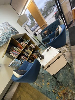 Book corner   at Dajen Eats in Eatonville