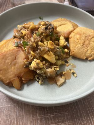 Breadfruit Ackee and salt fysh  at Dajen Eats in Eatonville