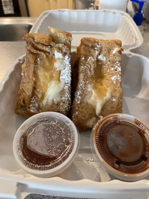 Cheesecake stuffed toast  at Dajen Eats in Eatonville