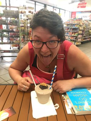 Peanut butter ice cream milkshake - yummmm at Dajen Eats in Eatonville