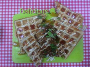 chik’un & waffles  at Dajen Eats in Eatonville