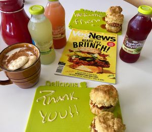Porridge of the Day, Chick’n Biscuits at Dajen Eats in Eatonville