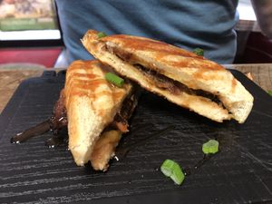 Plantain grilled cheese at Dajen Eats in Eatonville