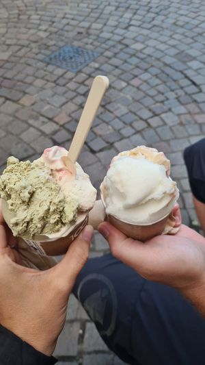 Pistacchio, Delirio Arcense / Pistacchio, Limone at Gelato Mio in Arco
