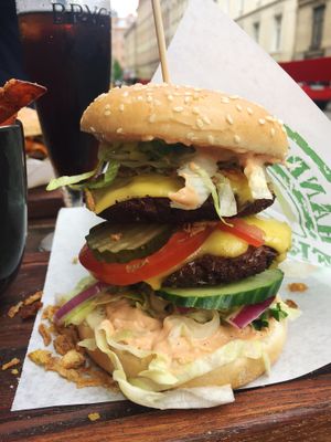 The ";beef"; burger at Göteburgare Vegan in Gothenburg