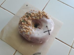 Vegan doughnut at Crosstown Doughnuts - Shoreditch in East London