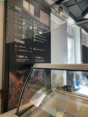 ice cream flavours at Crosstown Doughnuts - Shoreditch in East London