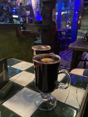 Mulled wine in winter at My Village Hawraman Cafe in North West London