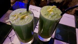 green juices at My Village Hawraman Cafe in North West London
