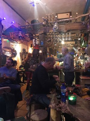 Cute and relaxed treasure filled cafe - veggie but with a vegan platter option. Lots of juices and milkshakes.  at My Village Hawraman Cafe in North West London