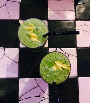 green juices at My Village Hawraman Cafe in North West London