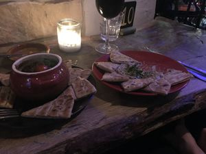 First plates to arrive  at My Village Hawraman Cafe in North West London