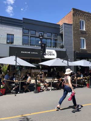 Outside at Chez Robin in Verdun