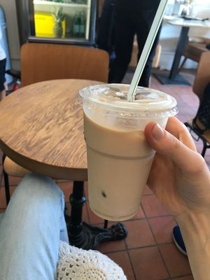 Iced almond latte at Mandarine in Paris